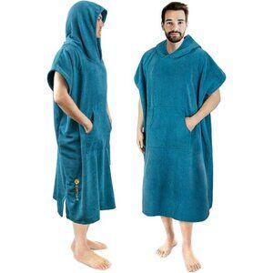 Surf Poncho Changing Robe with Hood |Quick Dry Microfiber Wetsuit Changing Towel
